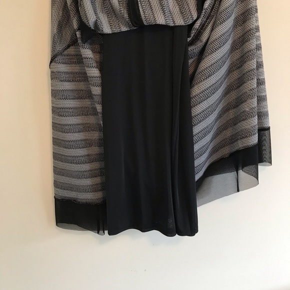 BCBG MaxAzria | Asymmetrical Striped A-Line Dress - Picture 7 of 7